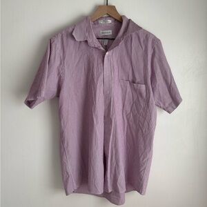 Van Heusen Men's Casual Purple Striped Shirt
